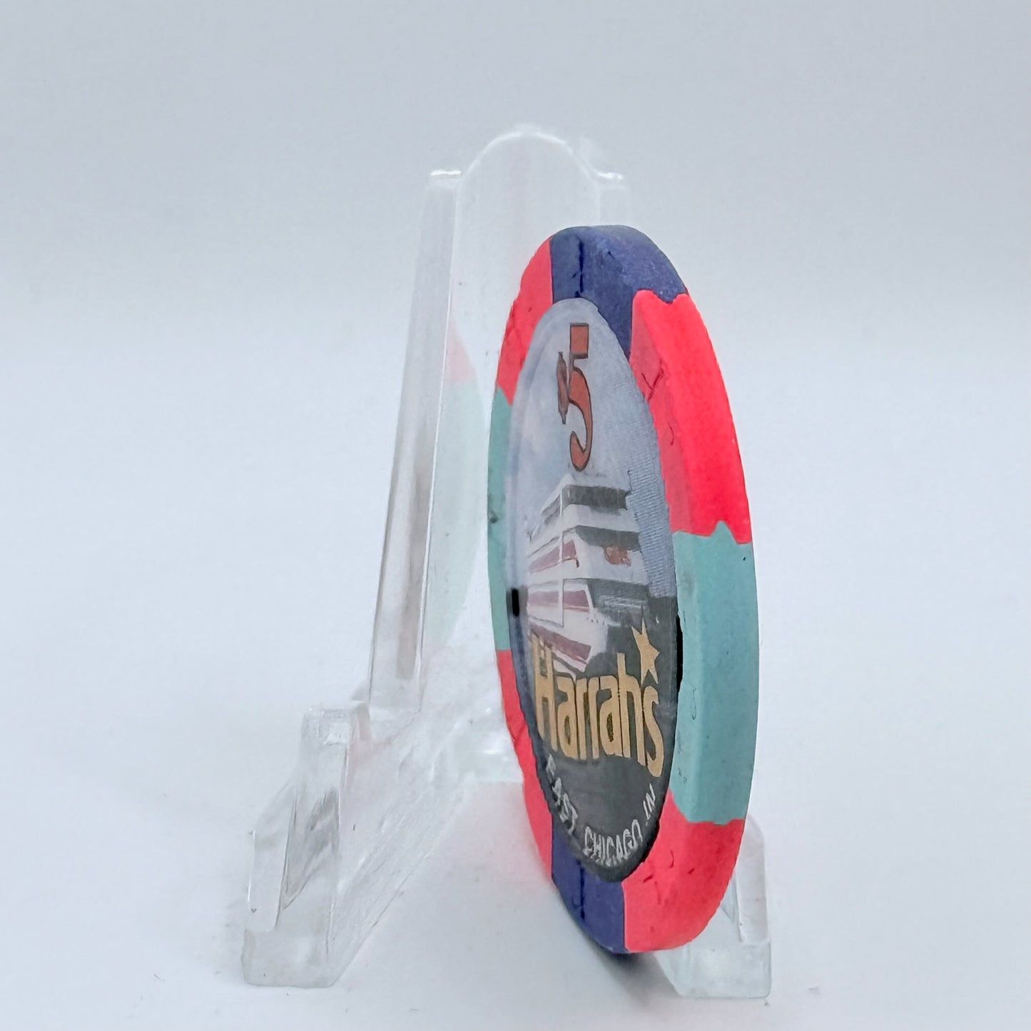 Harrah's Showboat Marina East Chicago Indiana $5 Casino Chip