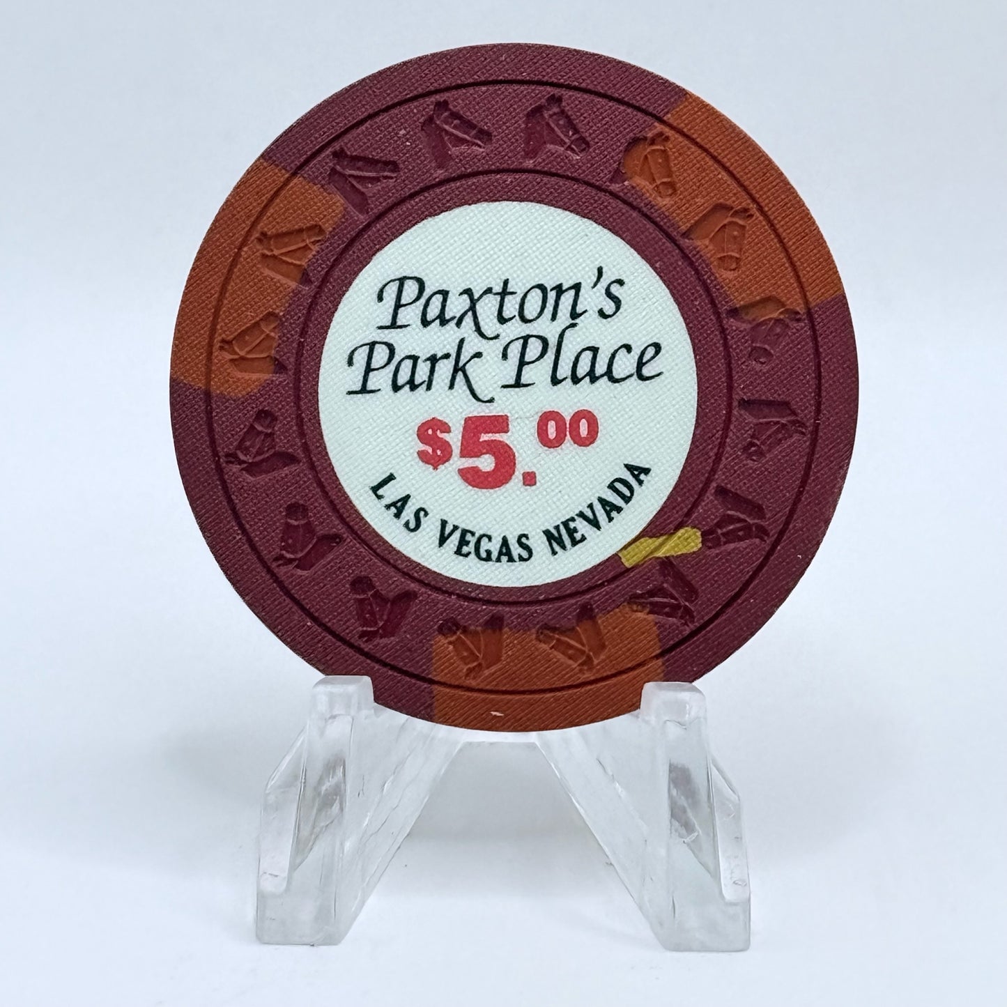 Paxton's Park Place Las Vegas Nevada 1980 $5 Casino Chip N4282