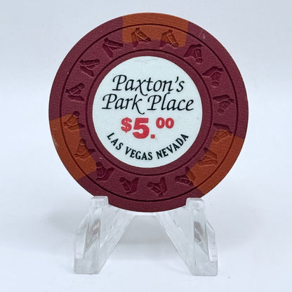 Paxton's Park Place Las Vegas Nevada 1980 $5 Casino Chip N4282