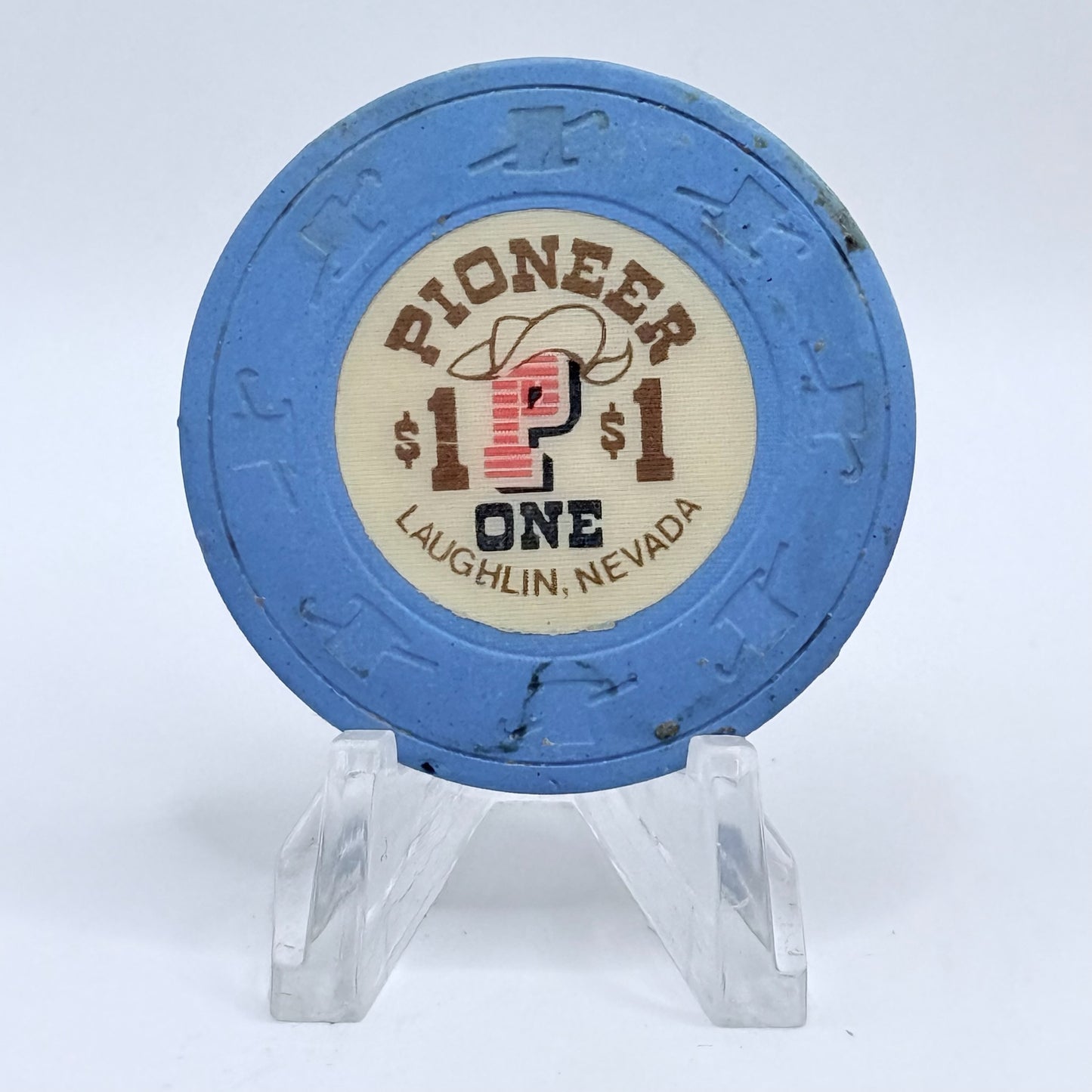 Pioneer Hotel & Gaming Hall Laughlin Nevada 1980 $1 Casino Chip N3427