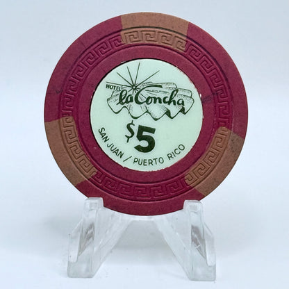 La Concha San Juan Puerto Rico $5 Casino Chip
