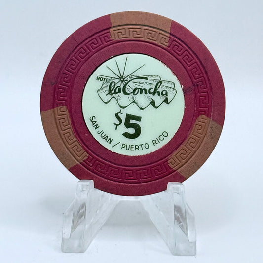La Concha San Juan Puerto Rico $5 Casino Chip