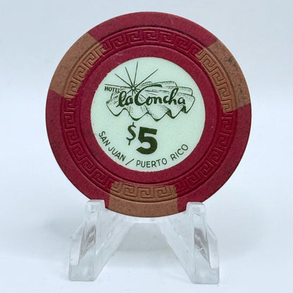 La Concha San Juan Puerto Rico $5 Casino Chip