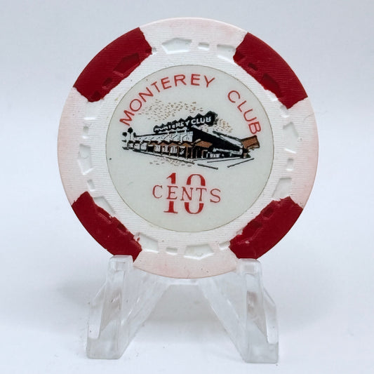 Monterey Club Gardena California $0.10 Casino Chip