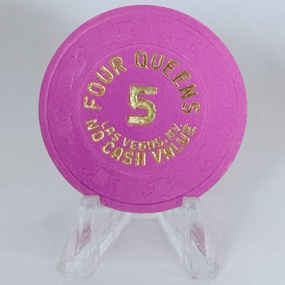 Four Queens Las Vegas Nevada 1980s $5 NCV Casino Chip N2780