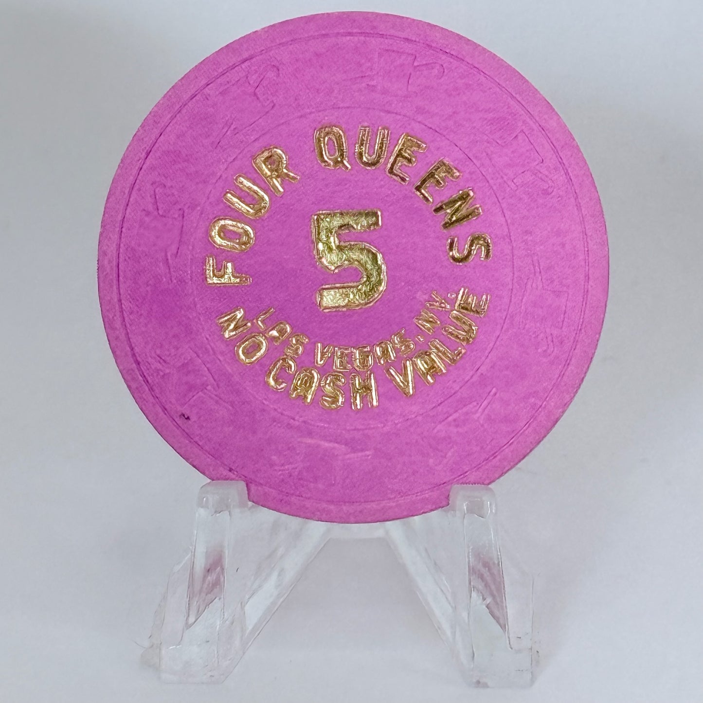 Four Queens Las Vegas Nevada 1980s $5 NCV Casino Chip N2780