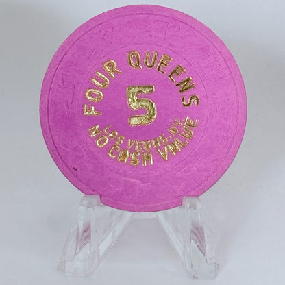 Four Queens Las Vegas Nevada 1980s $5 NCV Casino Chip N2780