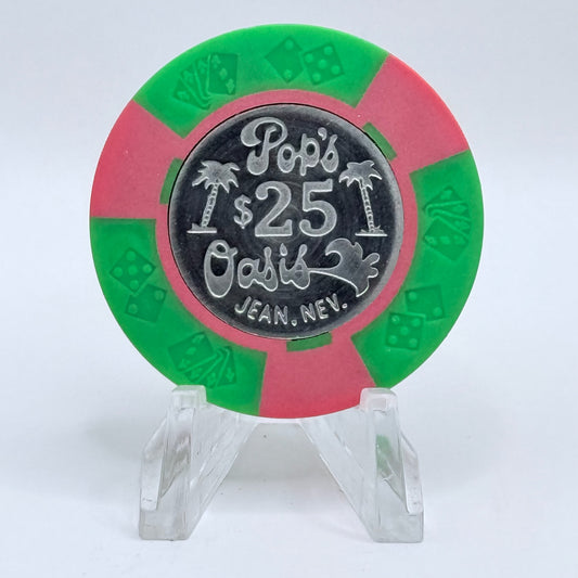 Pop’s Oasis Jean Nevada 1978 $25 Casino Chip N7187