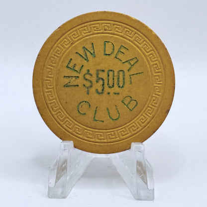 New Deal Club Elko Nevada 1940s $5 Casino Chip V3147