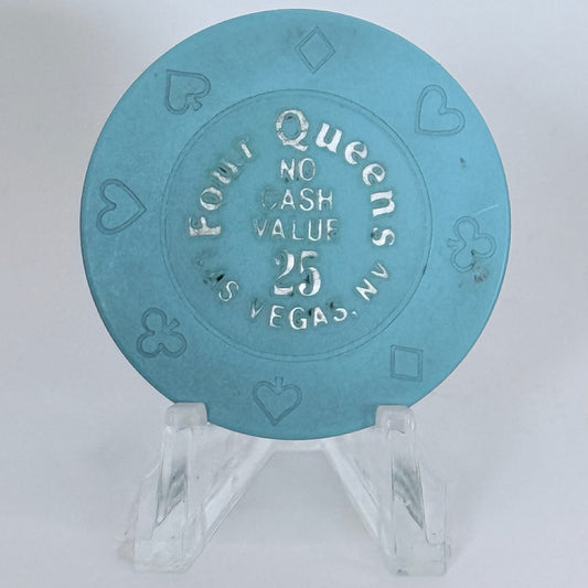 Four Queens Las Vegas Nevada 1980s $25 NCV Casino Chip N0217