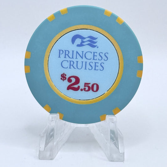 Princess Cruises (Generic) Princess Cruises Wet Chips 2017 'The New Majestic Princess' $2.50 Casino Chip