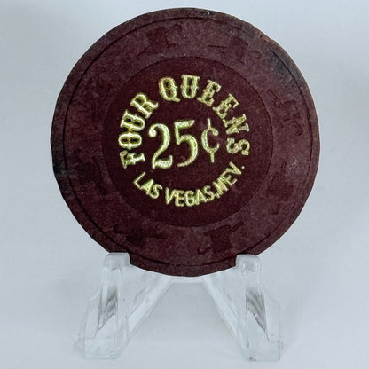 Four Queens Las Vegas Nevada 1980s $0.25 Casino Chip N1619