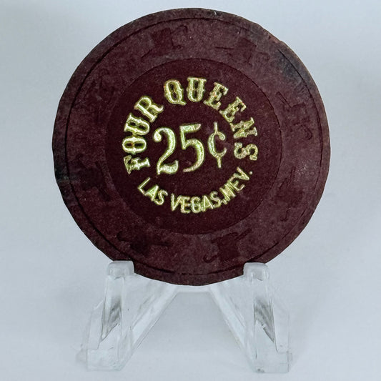 Four Queens Las Vegas Nevada 1980s $0.25 Casino Chip N1619