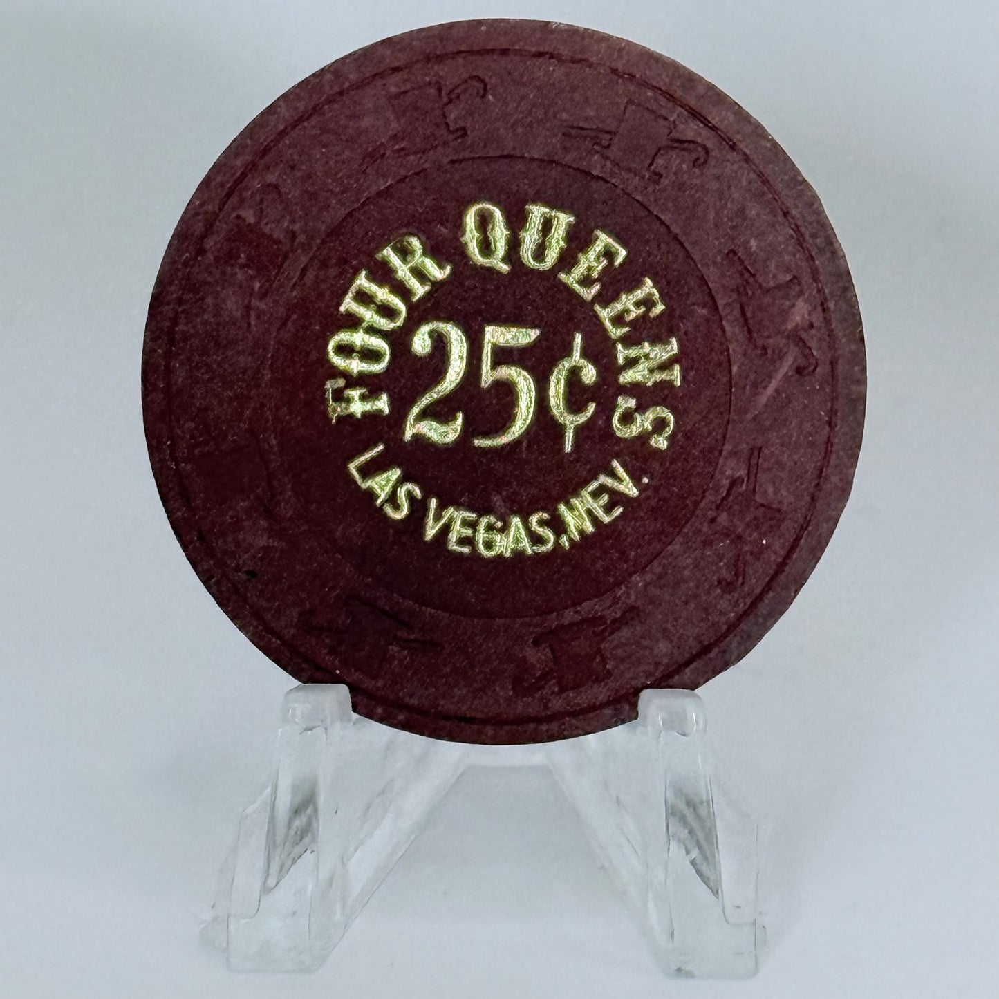 Four Queens Las Vegas Nevada 1980s $0.25 Casino Chip N1619