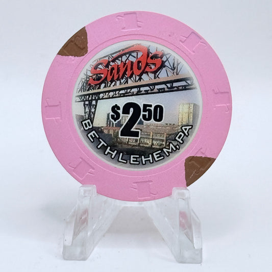Sands Casino Resort Bethlehem Bethlehem Pennsylvania $2.50 Casino Chip