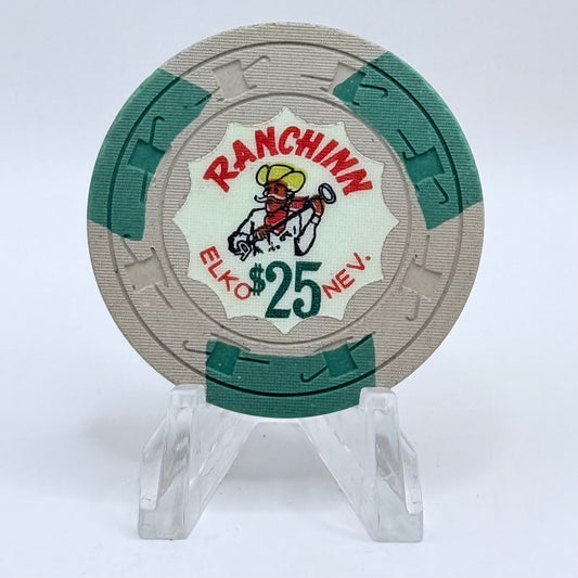 Ranchinn Casino Elko Nevada 1960 $25 Casino Chip E2221