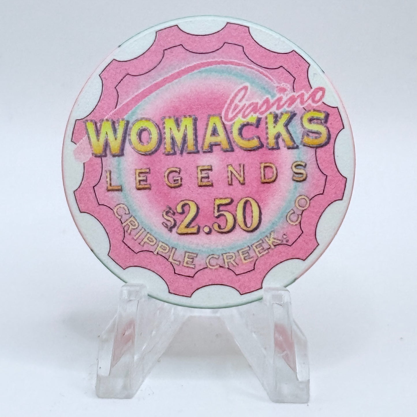 Womacks Casino & Hotel / Womacks Legends Cripple Creek Colorado $2.50 Casino Chip