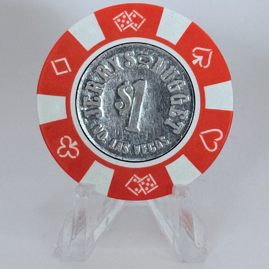 Jerry's Nugget N. Las Vegas Nevada 1980s $1 Casino Chip N1975