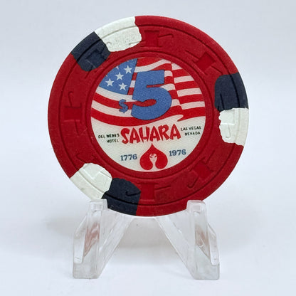Sahara Hotel Casino Las Vegas Nevada 1976 $5 Chip N2110