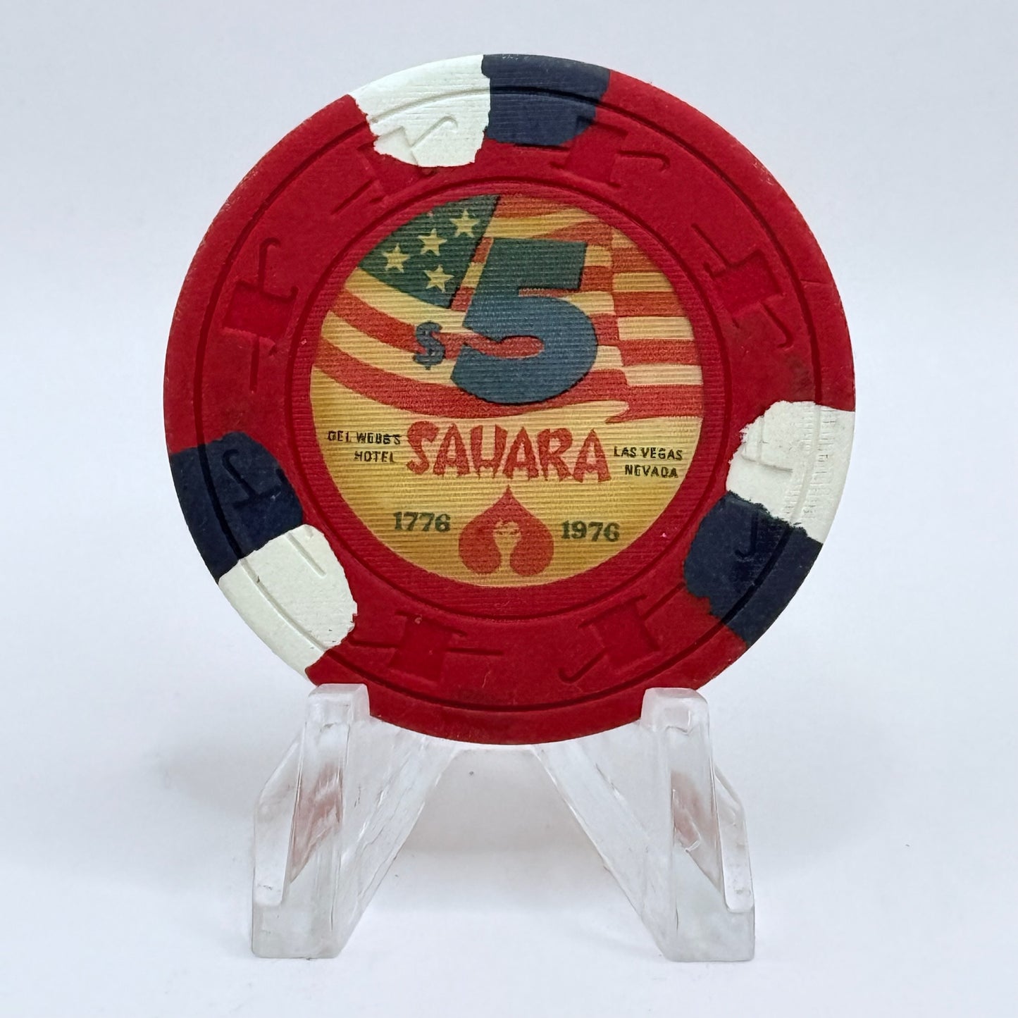 Sahara Hotel Casino Las Vegas Nevada 1976 $5 Chip N2110