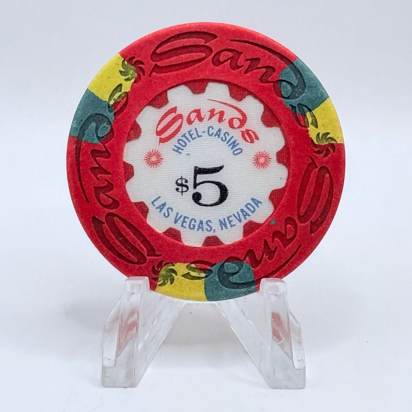 Sands Hotel Casino Las Vegas Nevada 1970's $5 Casino Chip N2126