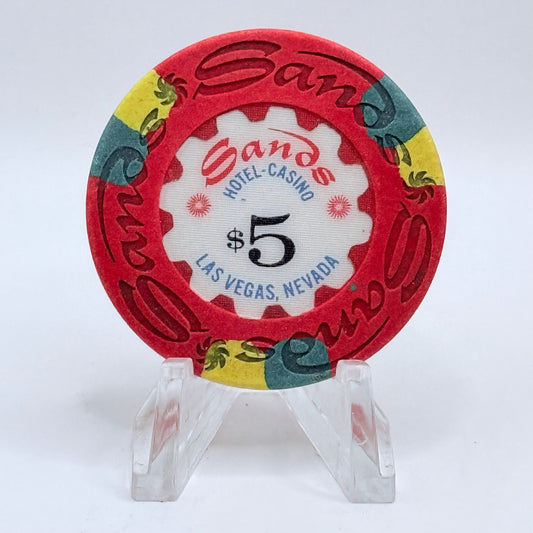 Sands Hotel Casino Las Vegas Nevada 1970's $5 Casino Chip N2126