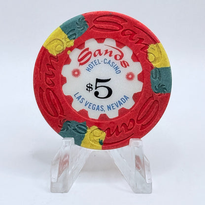 Sands Hotel Casino Las Vegas Nevada 1970's $5 Casino Chip N2126
