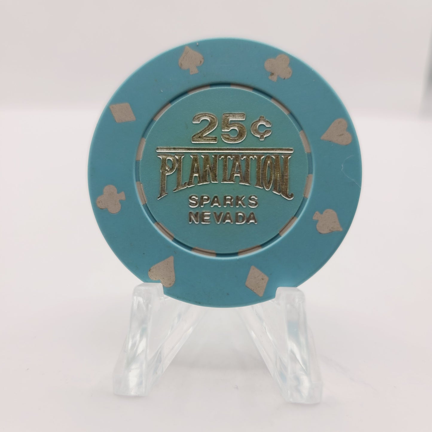 Plantation Casino Sparks Nevada 1990 $.25 Casino Chip N0270