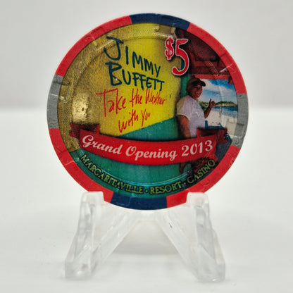 Margaritaville Casino Bossier City Louisiana 2013 'Grand Opening' $5 Casino Chip *Circulated