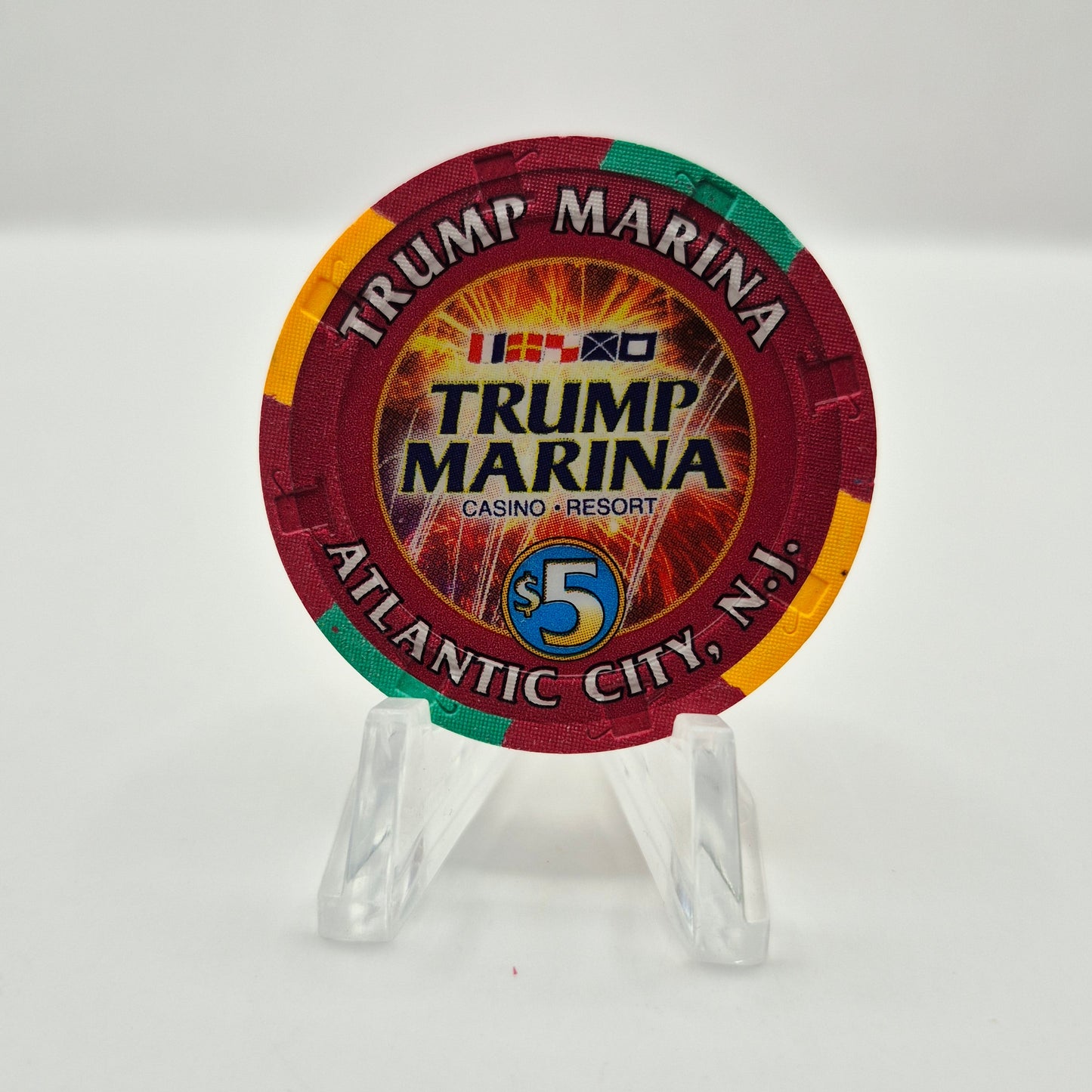 Trump Marina Hotel Casino Atlantic City New Jersey 1997 $5 Casino Chip