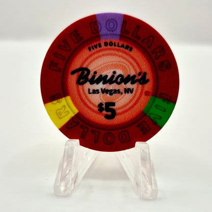 Binion's Gambling Hall Las Vegas Nevada 2026 $5 Casino Chip