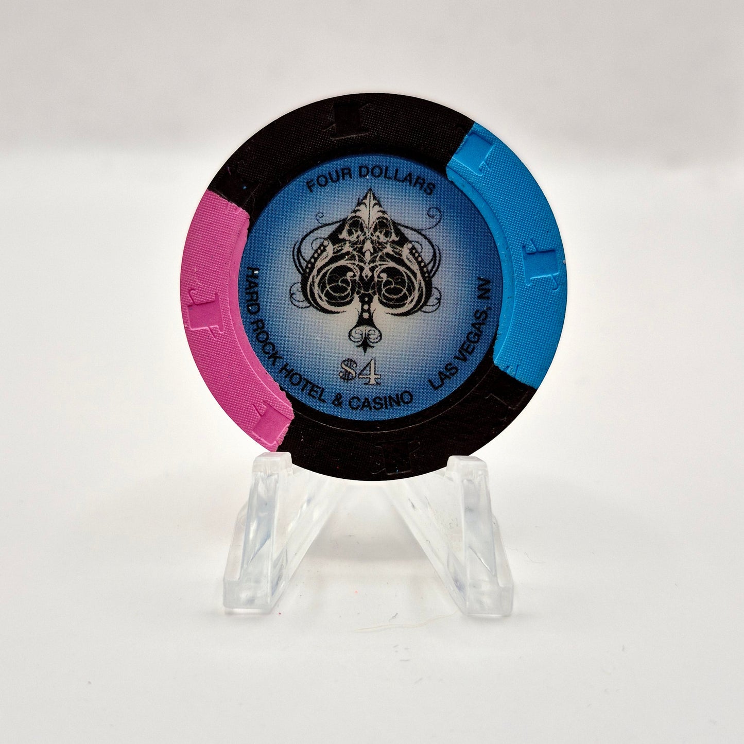 Hard Rock Hotel Casino Las Vegas Nevada 2008 $4 Casino "Poker Lounge" Chip E7422