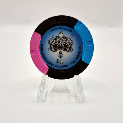 Hard Rock Hotel Casino Las Vegas Nevada 2008 $4 Casino "Poker Lounge" Chip E7422