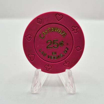 Castaways Hotel Casino Bowling Las Vegas Nevada 2003 $.25 Casino Chip E0204