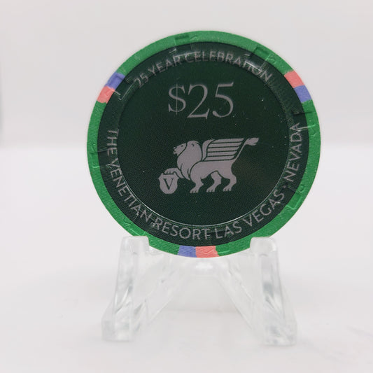 Venetian Hotel Casino Las Vegas Nevada 2024 "25 Year Celebration" $25 Chip