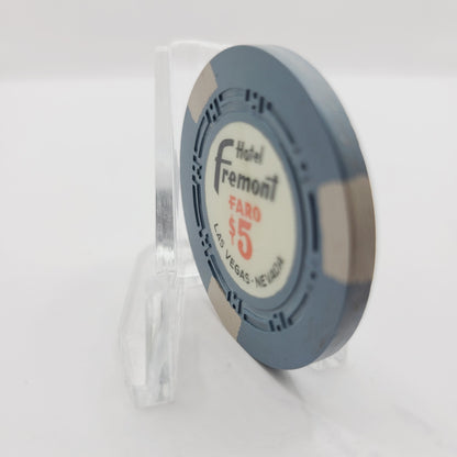 Hotel Fremont Las Vegas Nevada "Faro" $5 Casino Chip N7582