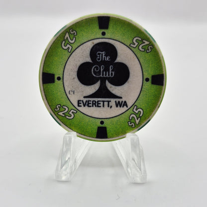 The Club Casino Card Room Everett Washington $25 Casino Chip