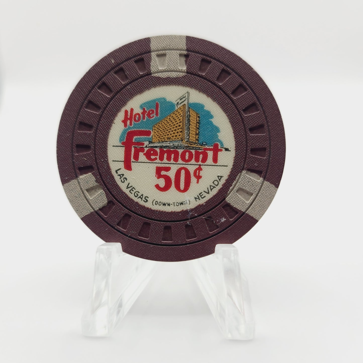 Fremont Hotel Casino Las Vegas Nevada 1955 $.50  Casino Chip N1643