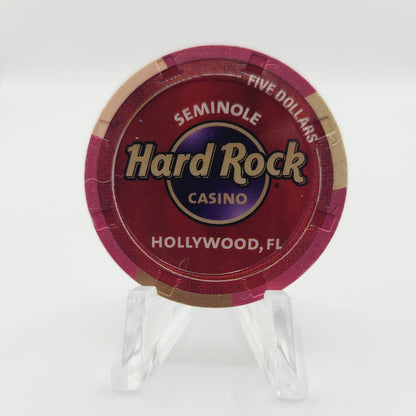 Seminole Hard Rock Casino Hollywood Florida $5 Casino Chip
