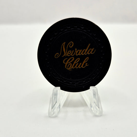 Nevada Club Stateline Nevada 1940's BLACK Roulette Chip N7899