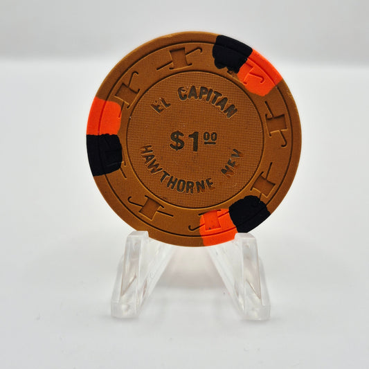 El Capitan Casino Hawthorne Nevada 1980's $1 Casino Chip N3210