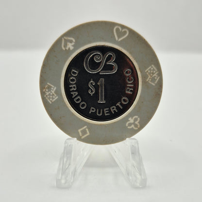 Cerromar Beach CB Hyatt Regency Resort Casino Dorado Puerto Rico $1 Casino Chip CG083373