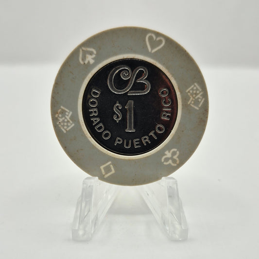 Cerromar Beach CB Hyatt Regency Resort Casino Dorado Puerto Rico $1 Casino Chip CG083373