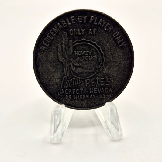 Cactus Pete's Casino Jackpot Nevada 1965 $1 Token
