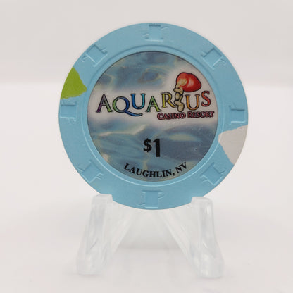 Aquarius Casino Laughlin Nevada 2006 $1 Casino Chip E5784