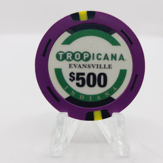 Tropicana Hotel Casino Evansville Indiana $500 Casino Chip