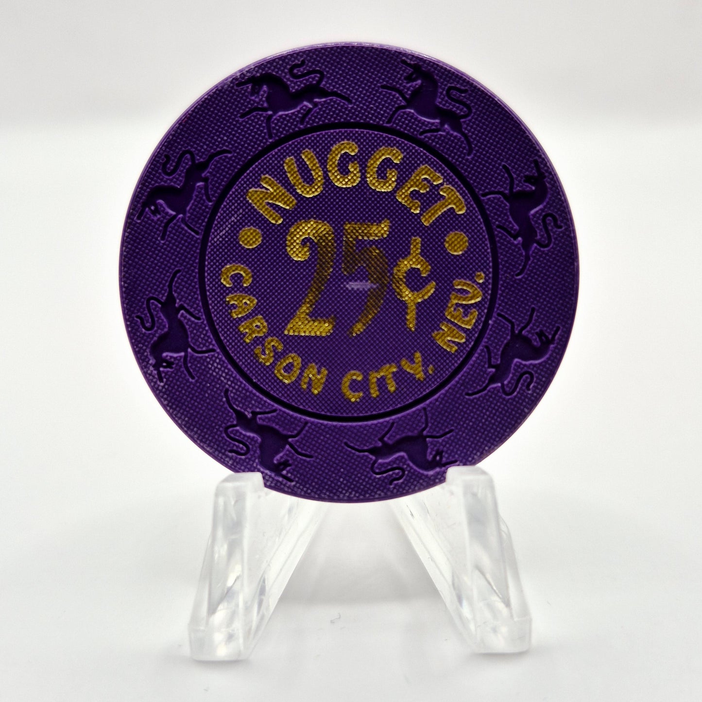 Carson City Nugget Carson City Nevada 1993 $.25 Casino Chip N7793.1 "Purple"