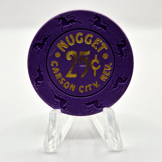 Carson City Nugget Carson City Nevada 1993 $.25 Casino Chip N7793.1 "Purple"