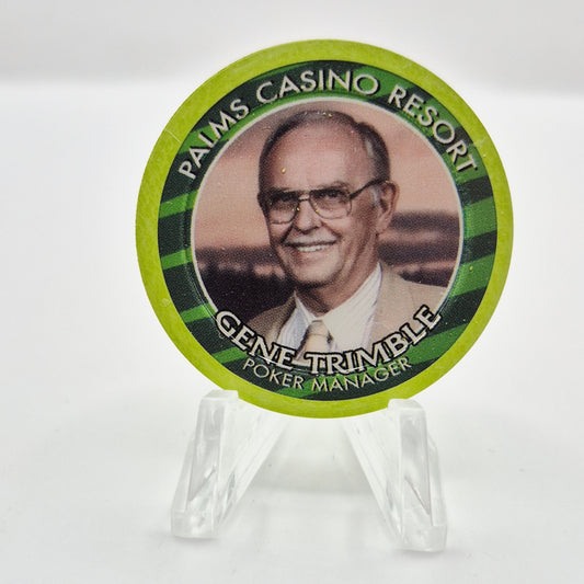 Palms Hotel Casino Las Vegas Nevad "Gene Trimble Poker Manager Business Card ' Casino Chip' CG207968