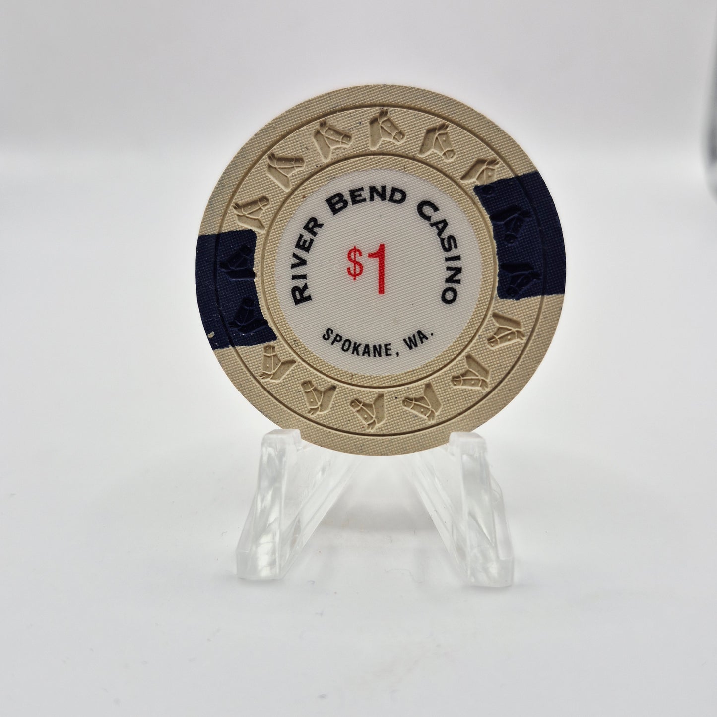 River Bend Casino Spokane Washington 'UNCIRCULATED' $1 Casino Chip